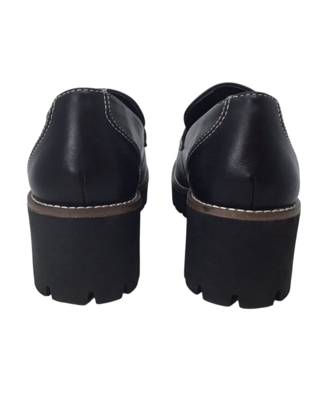 Blondo Daina Leather Platform Penny Loafers Chunky Black Size 8.5 Waterproof - Picture 7 of 9